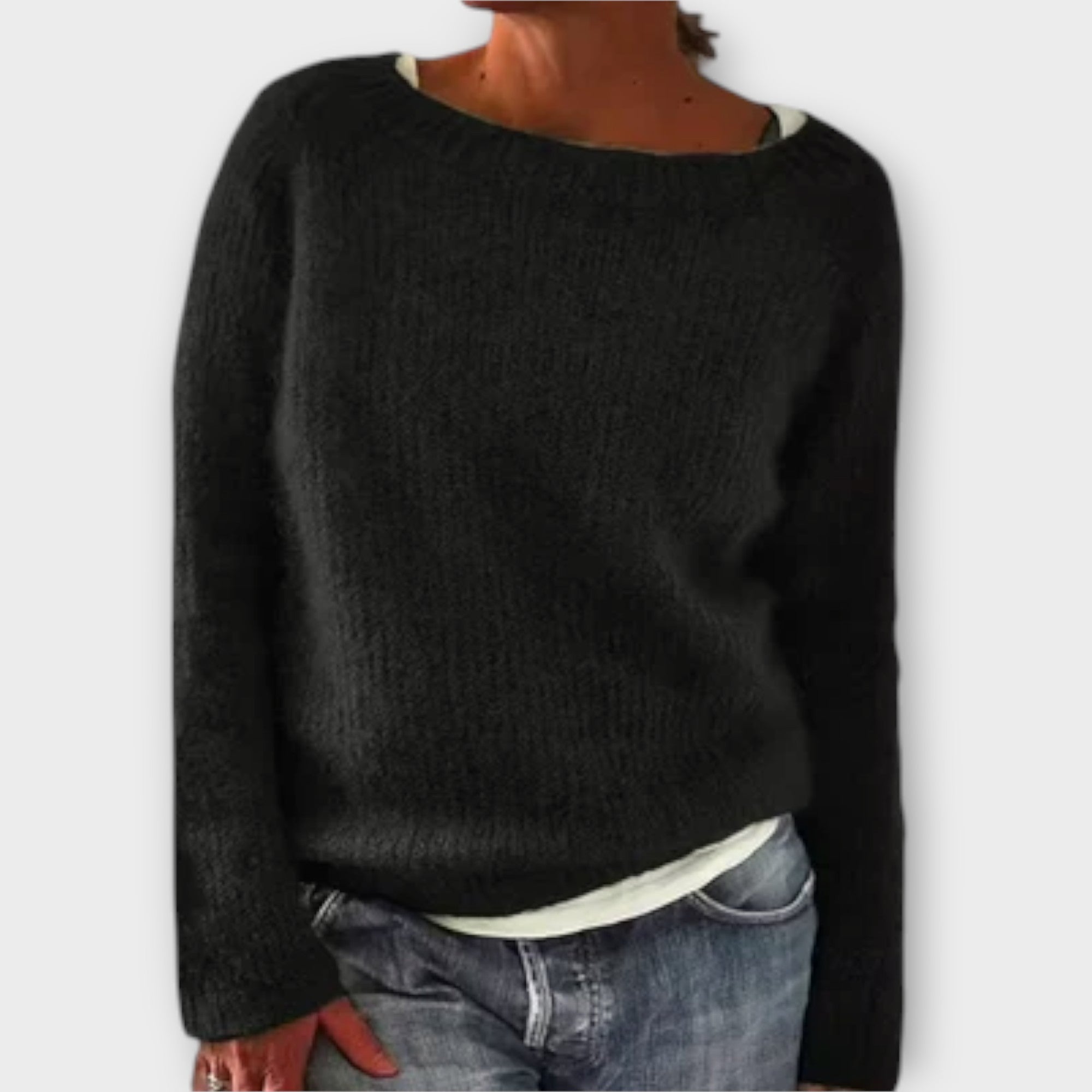 Elmont | Oversized Crewneck Knit Sweater
