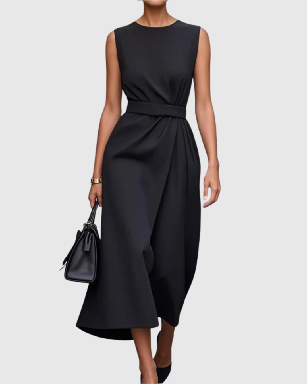 M&H | Midi Dress with Defined Waist