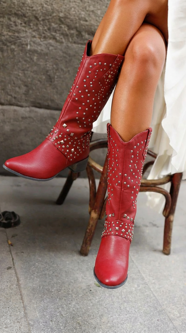 Elmont | Western Studded Boots