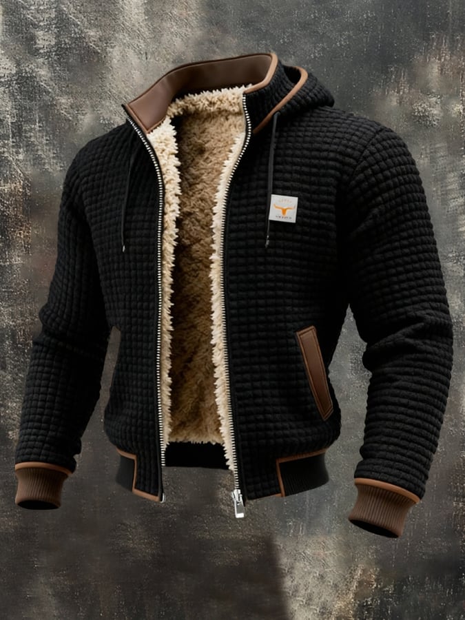 Elmont | Men's Checked Double-Collar Multi-Pocket Jacket