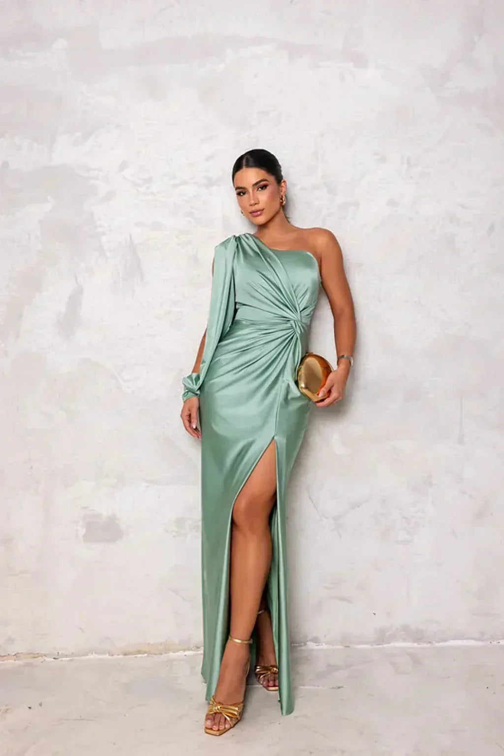M&H | One-Shoulder Maxi Dress