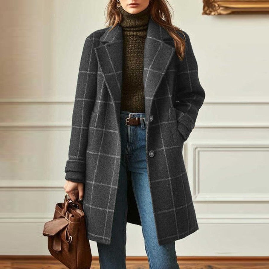 Elmont | Checked Wool Coat