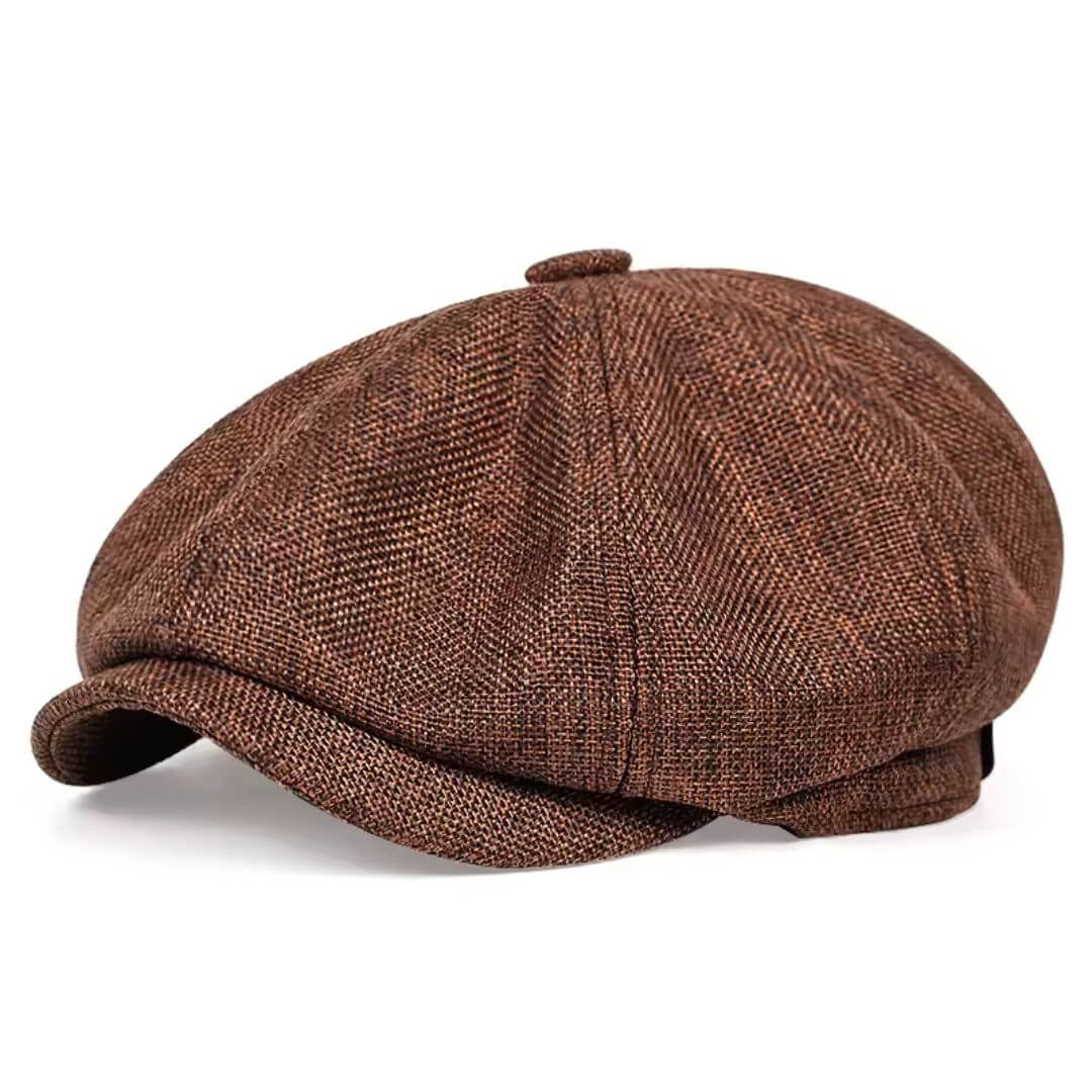 Elmont | Textured Cotton Newsboy Cap