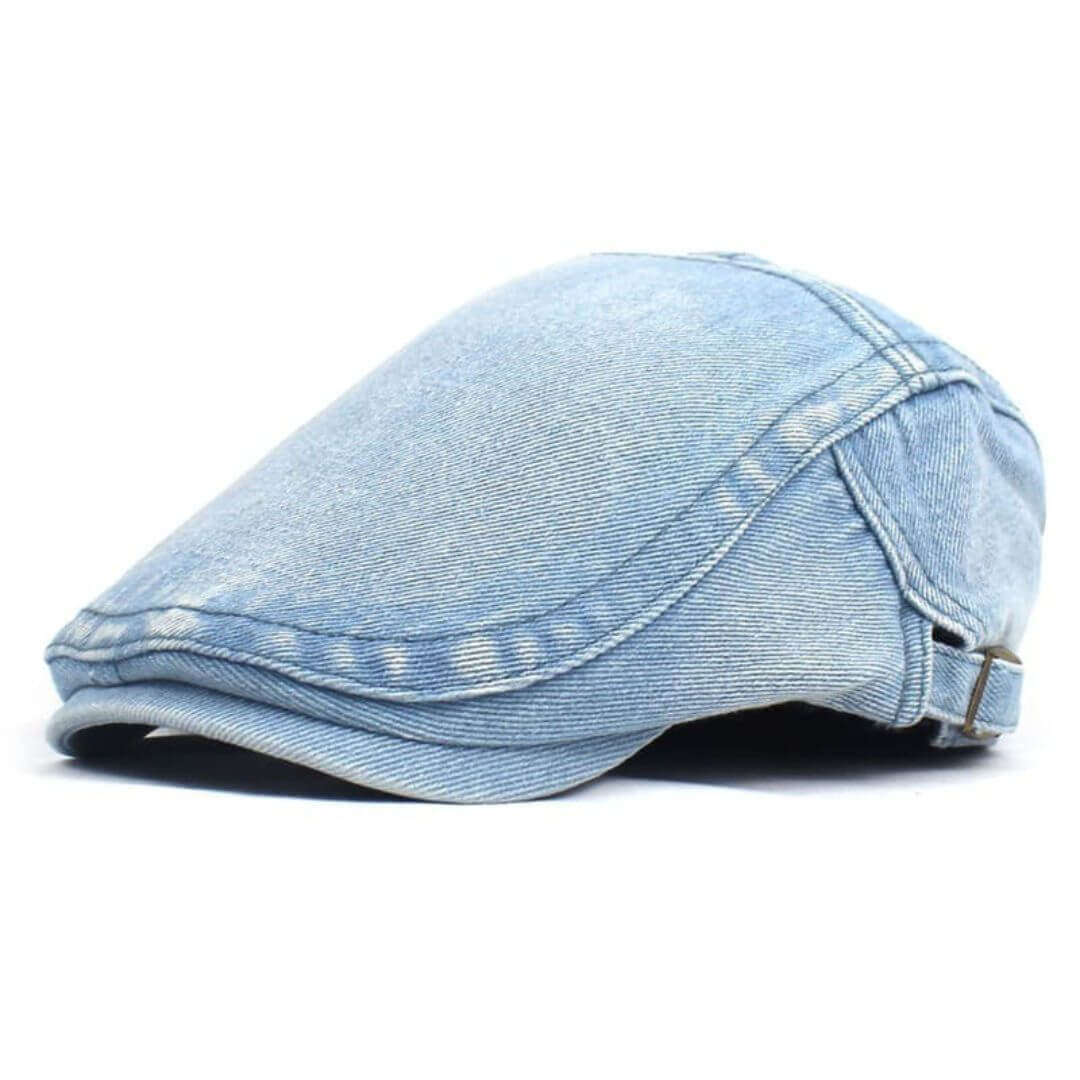 Elmont | Washed Denim Flat Cap