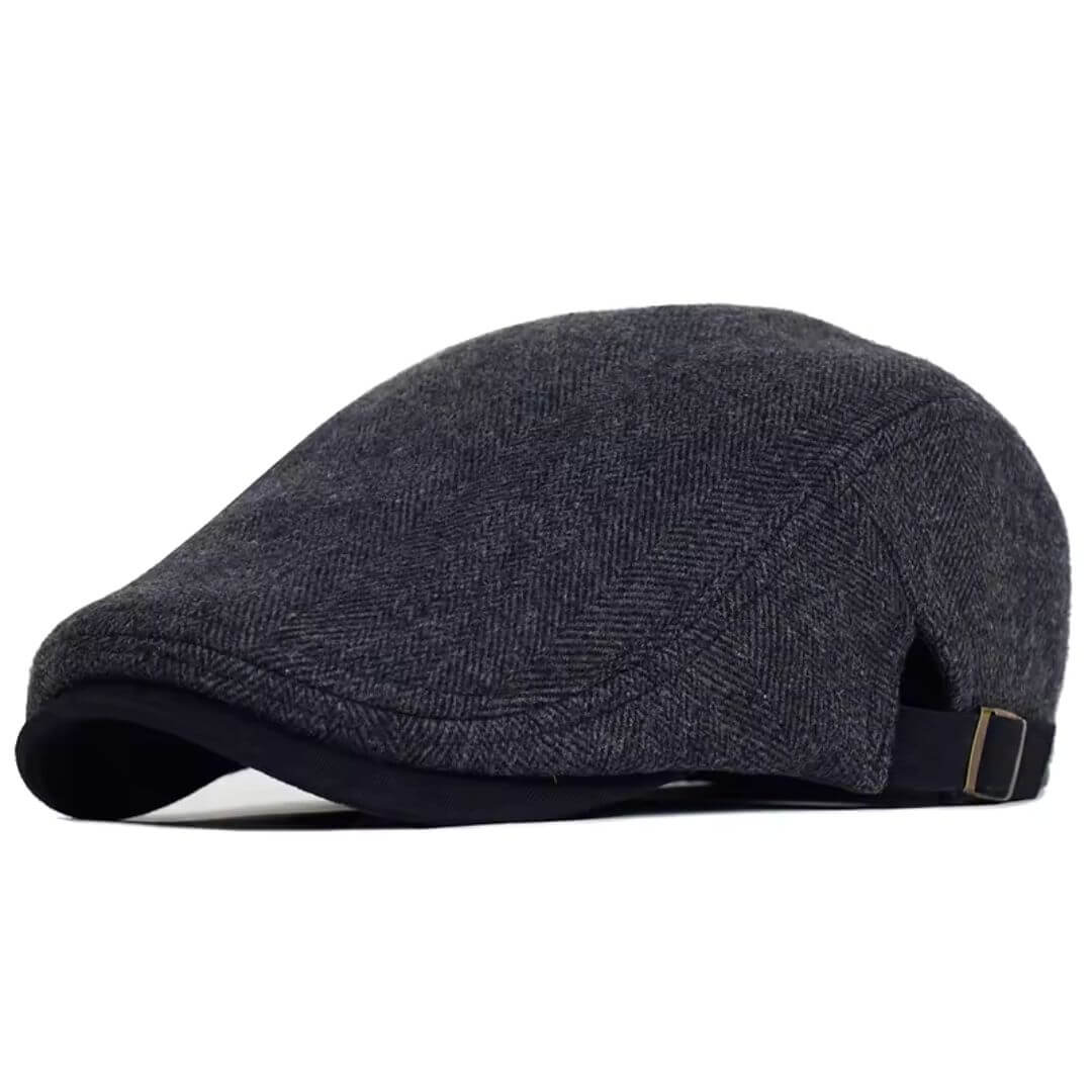 Elmont | Wool Herringbone Flat Cap