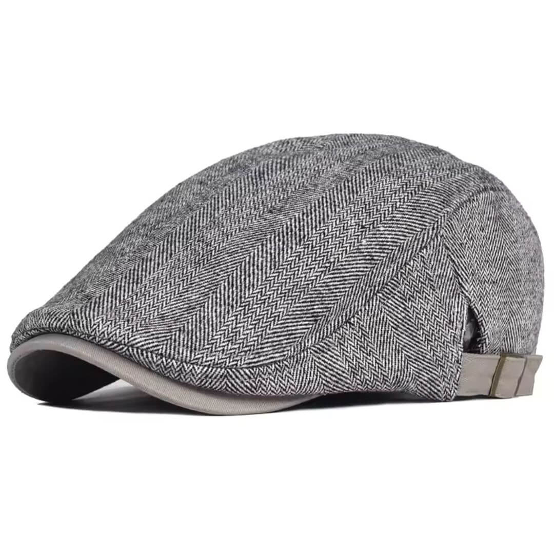 Elmont | Wool Herringbone Flat Cap