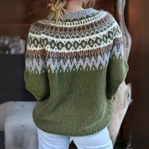 Elmont | Wool-Blend Yoke Crewneck Sweater
