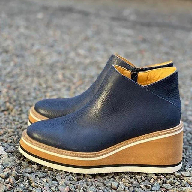 Elmont | Platform Ankle Boot with Side Zipper