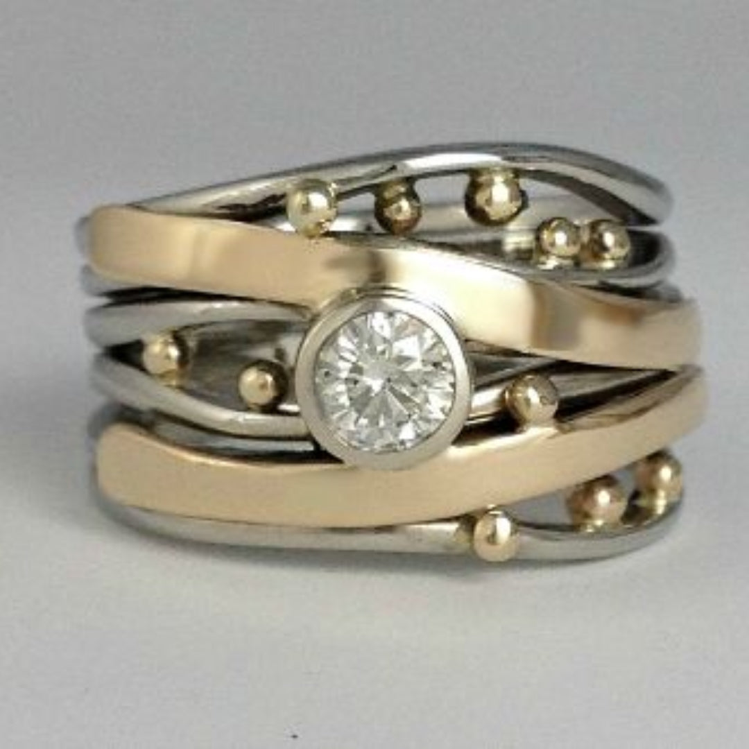 Elmont | Gold-Tone Cubic Zirconia Ring