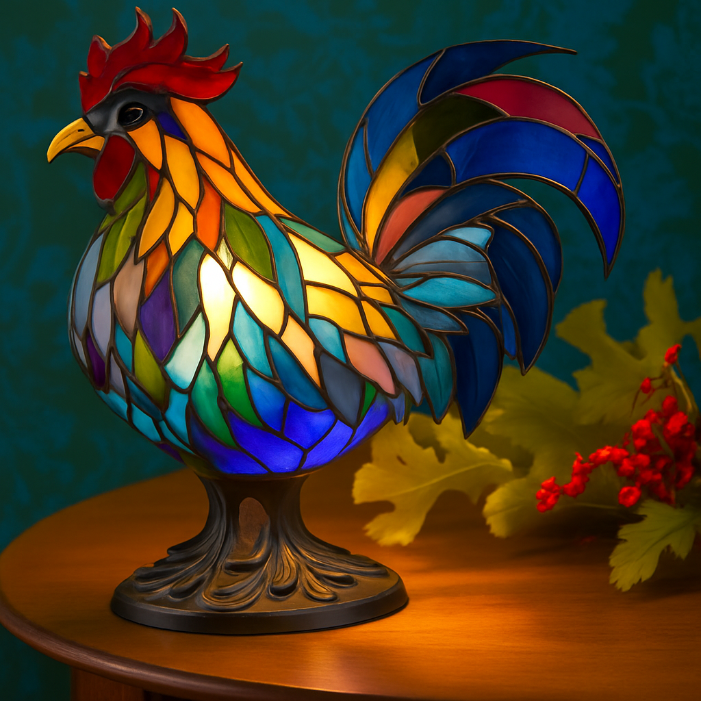 Elmont | Colourful Rooster Lamp