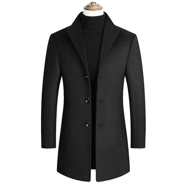Elmont | Long Three-Button Overcoat