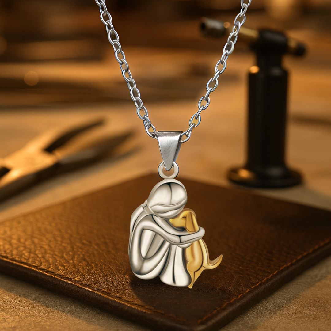 Elmont | Dog Silhouette Pendant Necklace