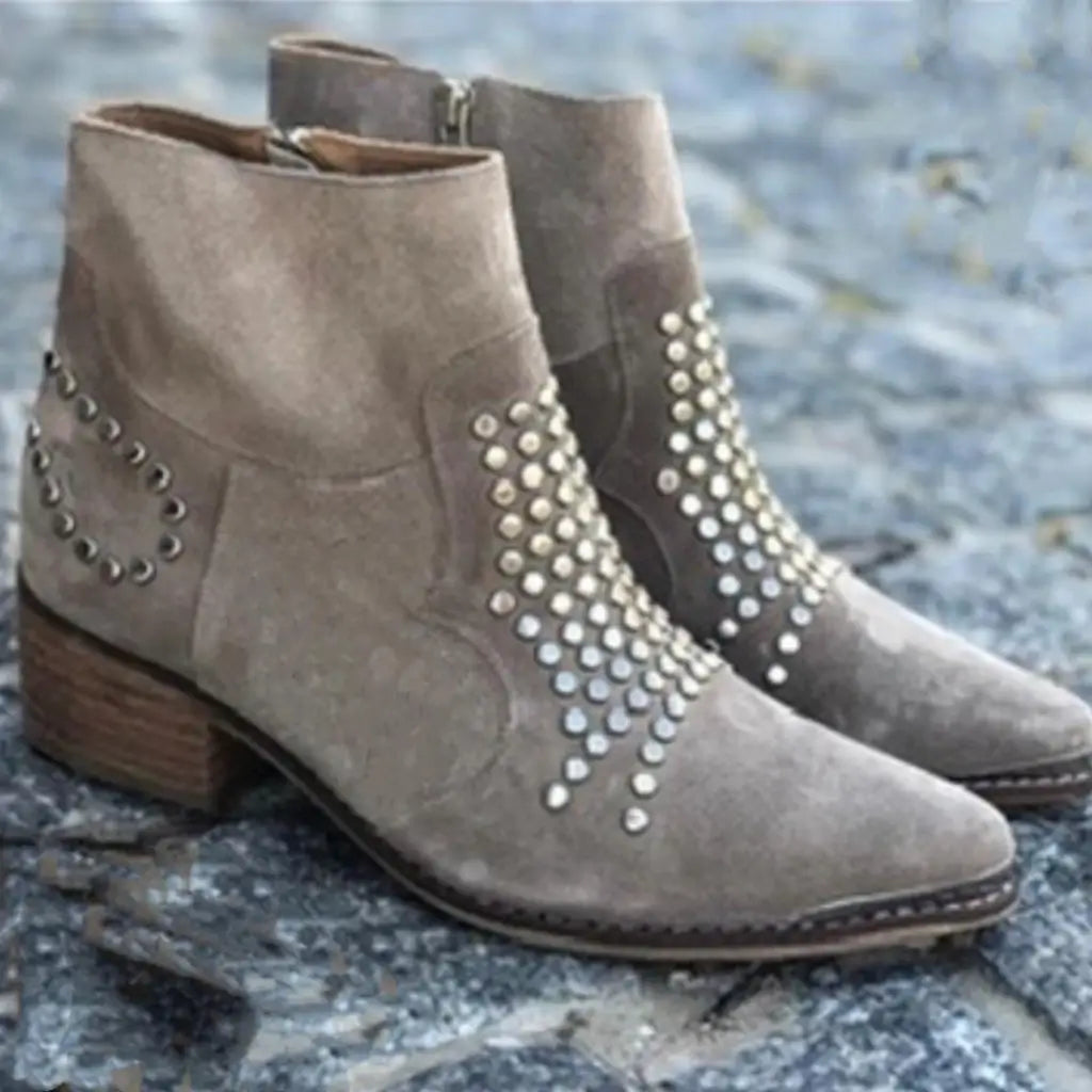 Elmont | Studded Pointed-Toe Ankle Boots