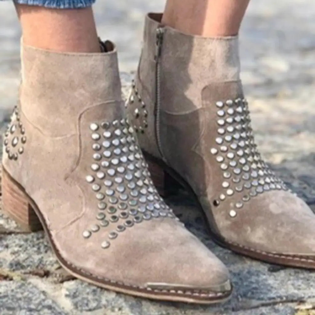 Elmont | Studded Pointed-Toe Ankle Boots