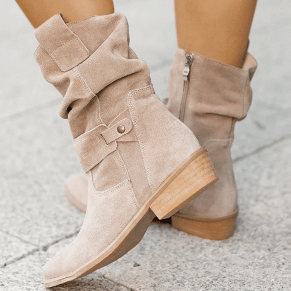 Elmont | Pleated Ankle Boots