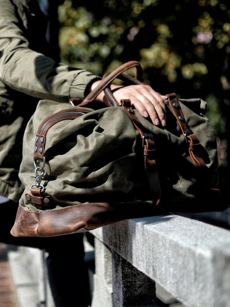 Elmont | Canvas & Leather Weekender Bag