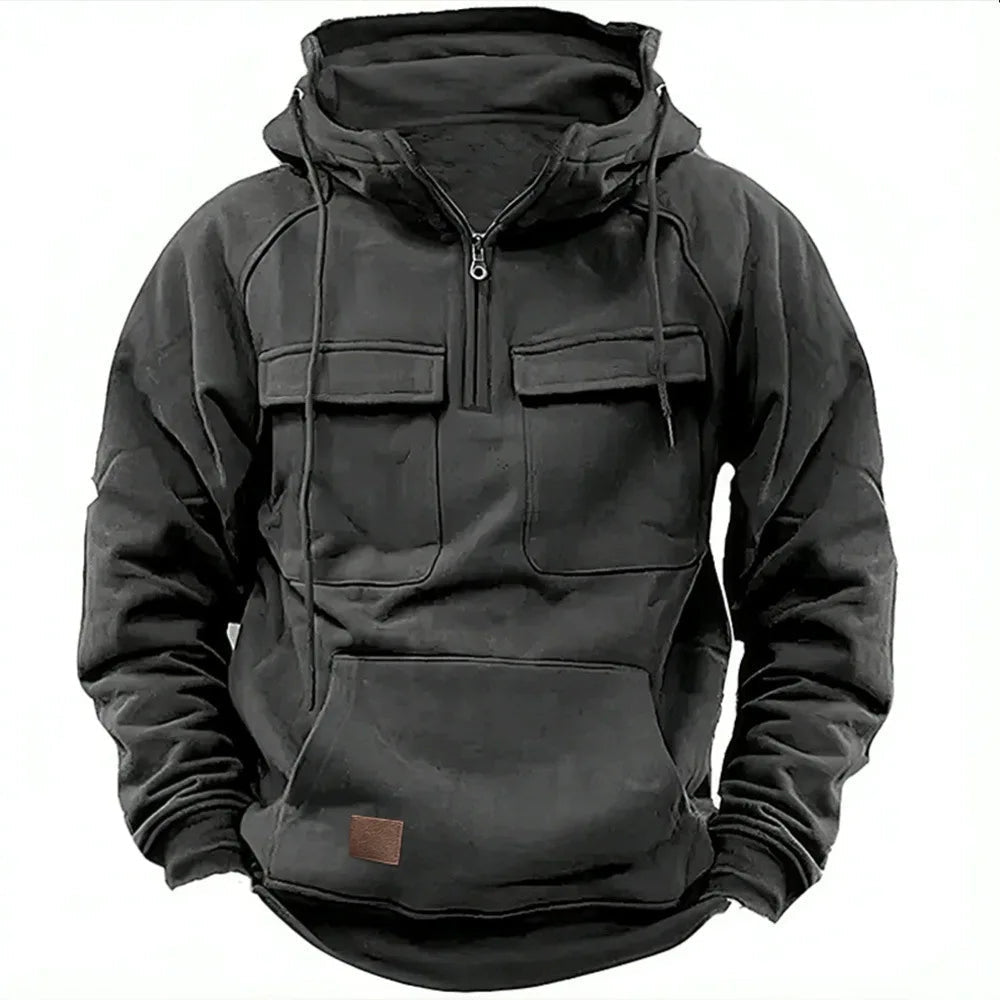 Elmont | Hooded Two-Tone Utility Sweater