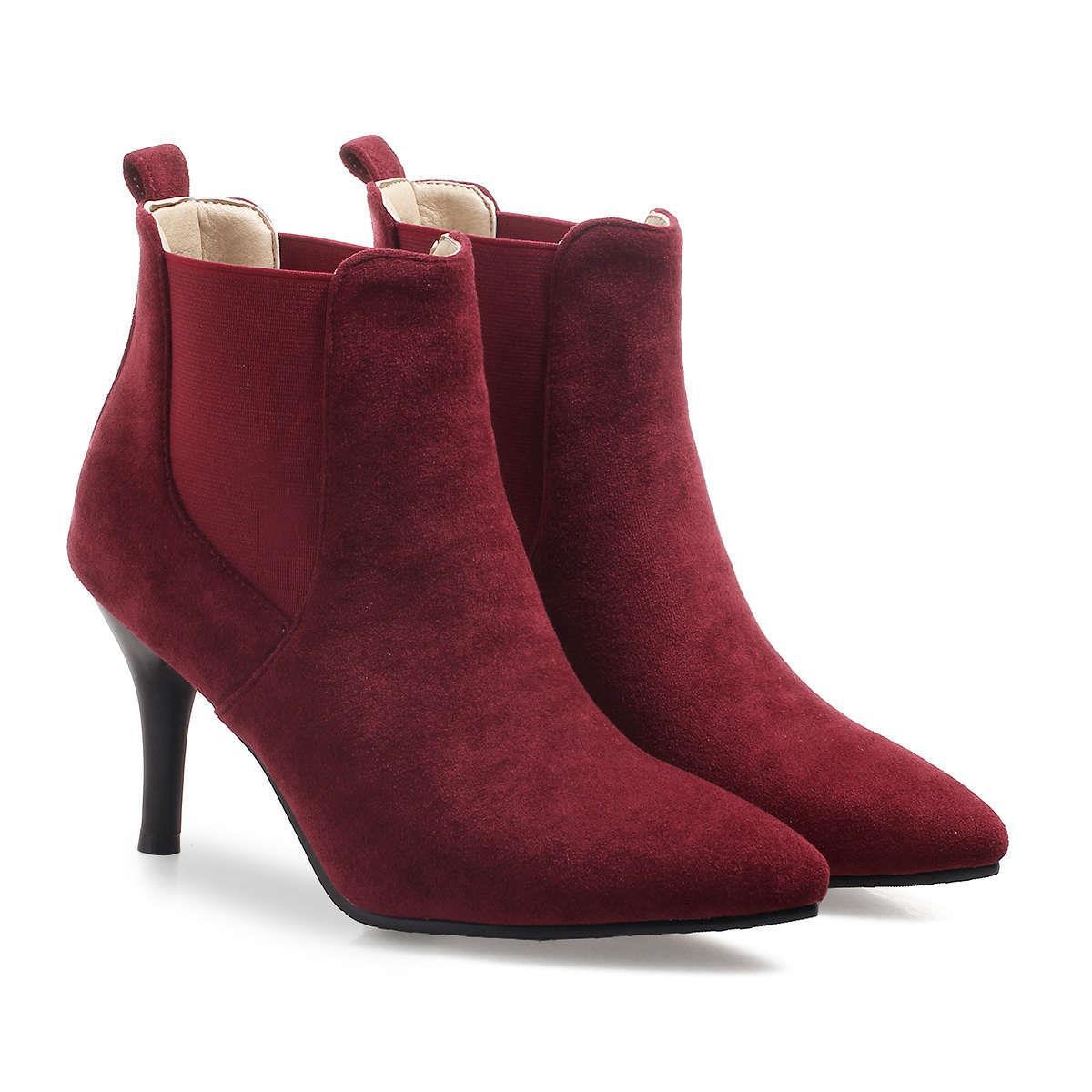 Elmont | Elastic Ankle Boot with Slim Heel