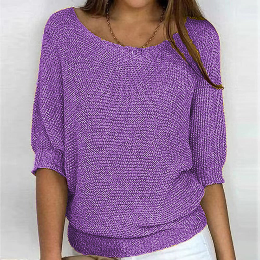 Sarah | Textured Knit Batwing Sweater