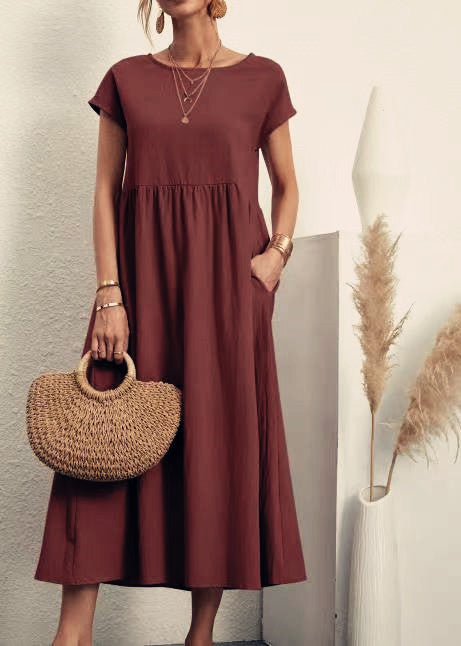 M&H | Gathered Waist Maxi Dress