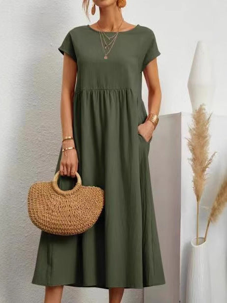 M&H | Gathered Waist Maxi Dress