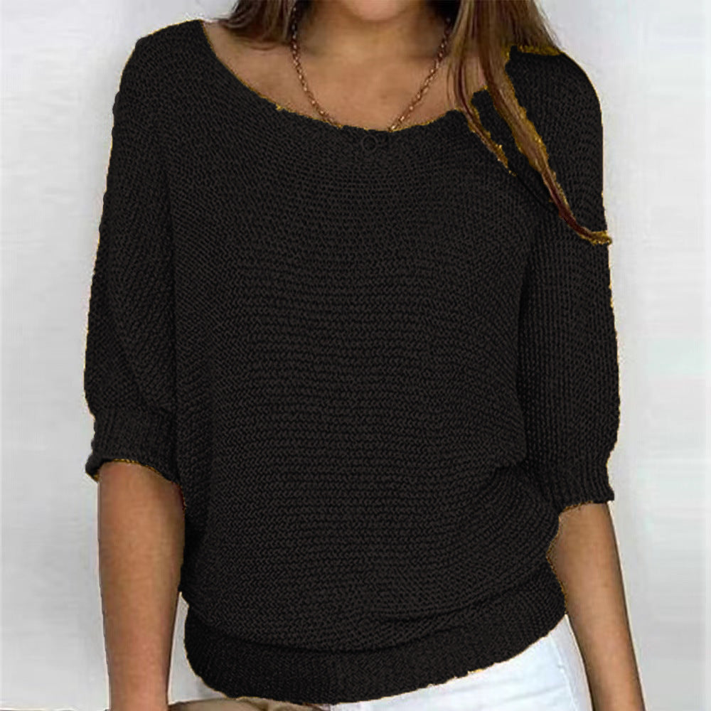 Sarah | Textured Knit Batwing Sweater