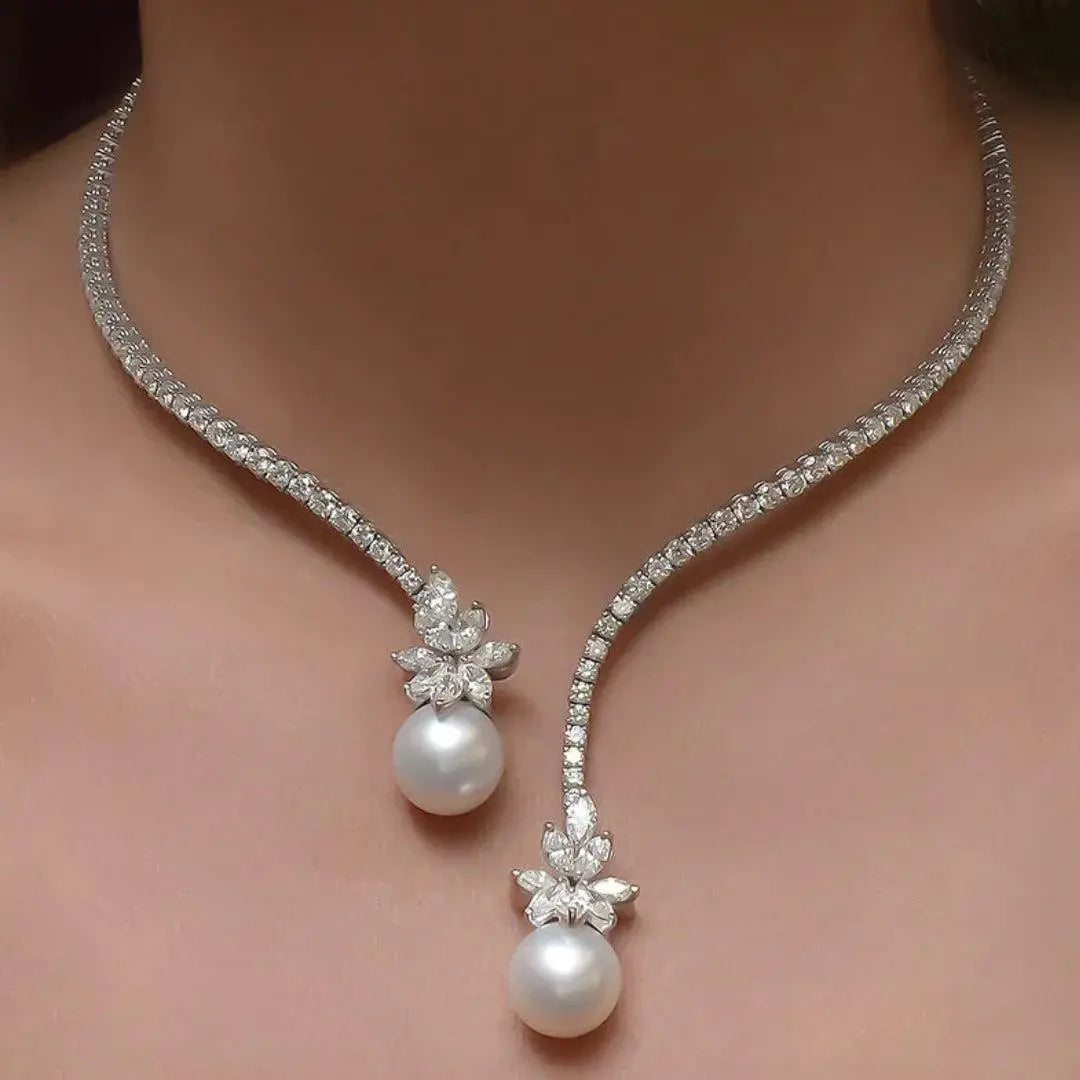 Elmont | Sterling Silver Pearl Necklace