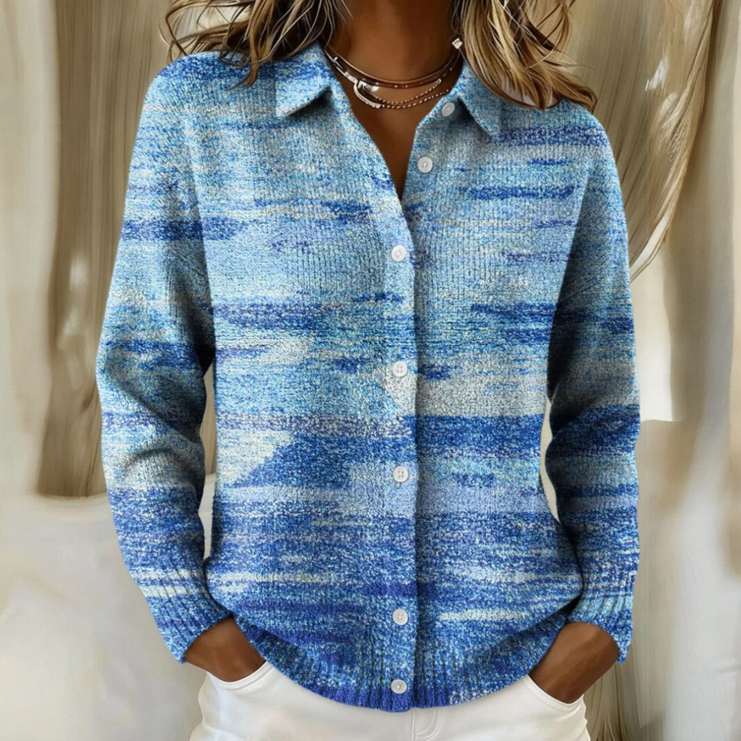 Elmont | Knit Button-Up Blouse