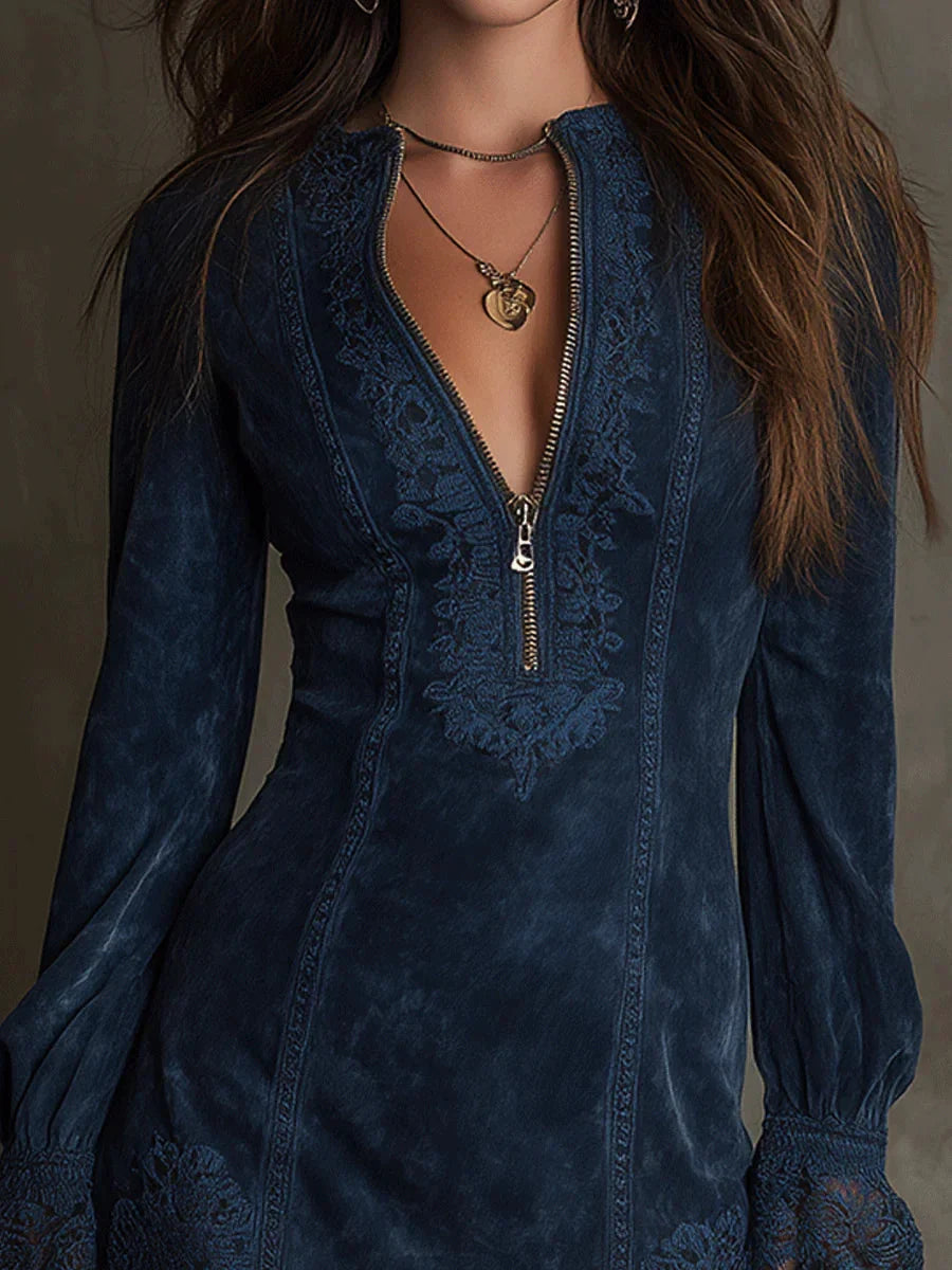 Elmont | Embroidered Mini Dress