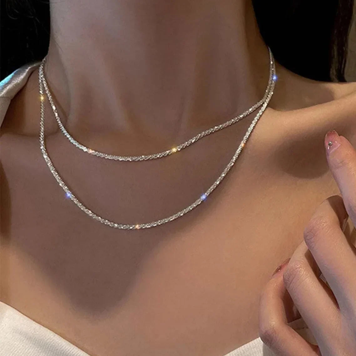 Elmont | Double-Layer Crystal Necklace