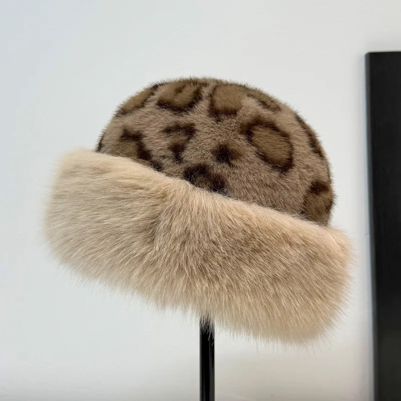Elmont | Leopard Print Faux Fur Hat