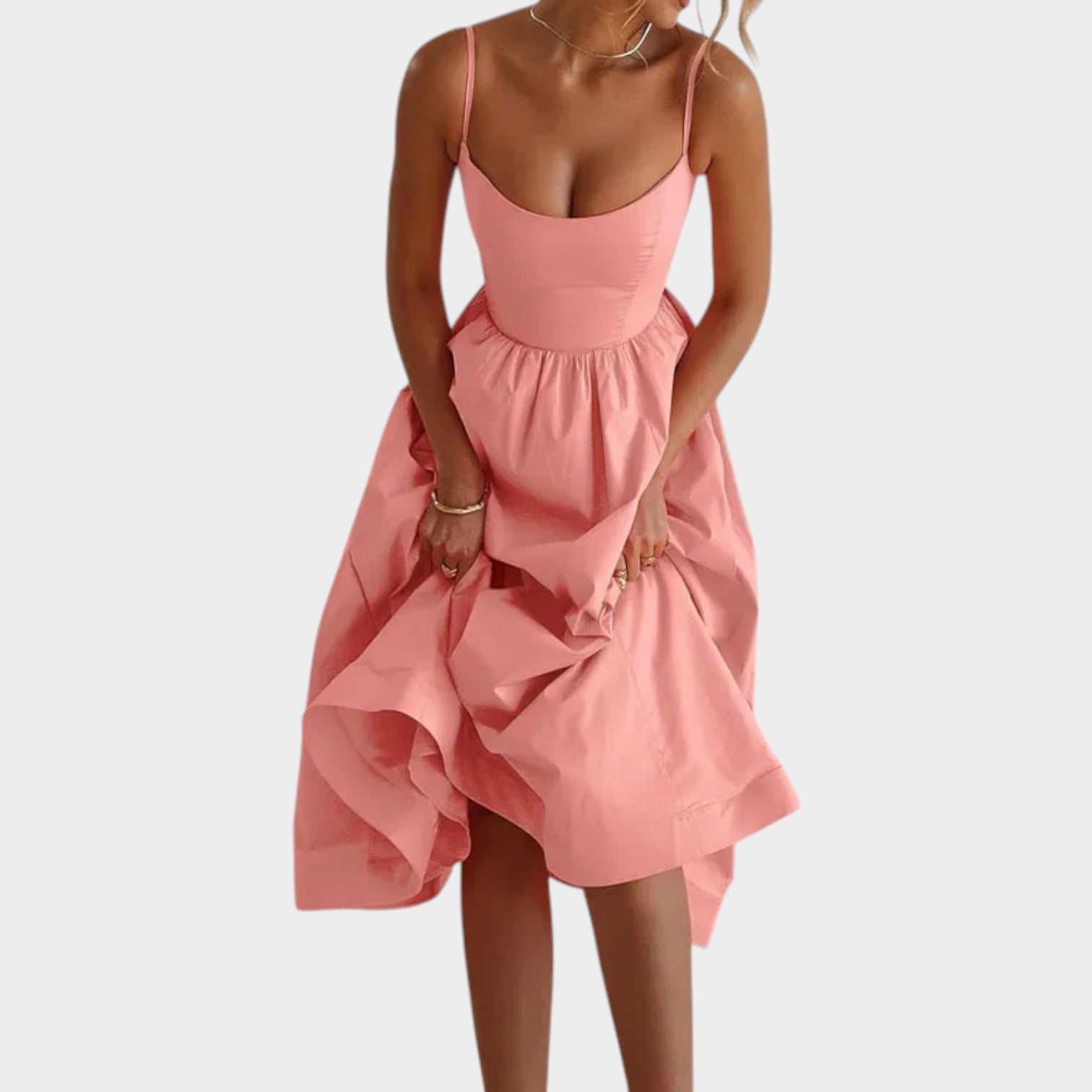 Naomi | Spaghetti Strap Flowy Midi Dress
