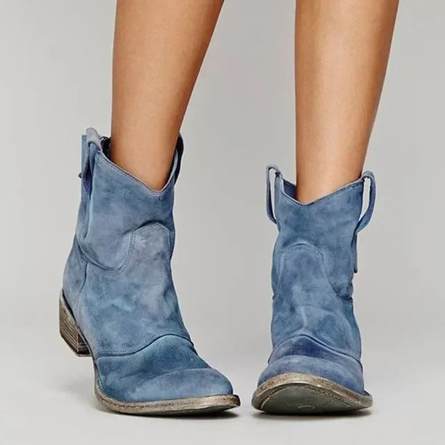 Elmont | Suede-Effect Western Ankle Boots