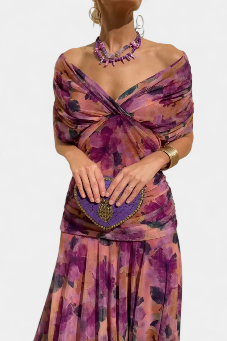 M&H | Floral Pleated Maxi Dress