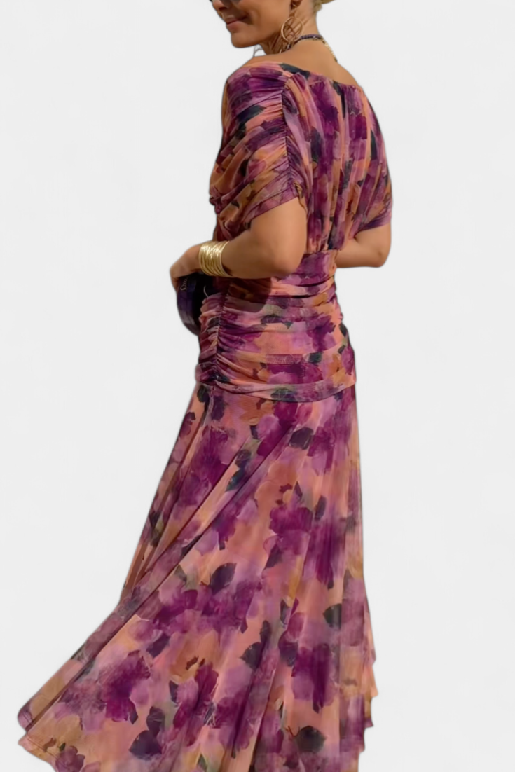 M&H | Floral Pleated Maxi Dress