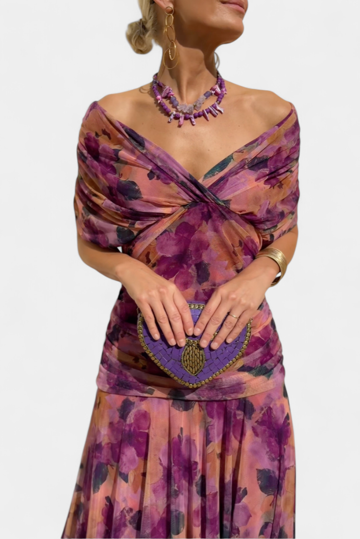 M&H | Floral Pleated Maxi Dress