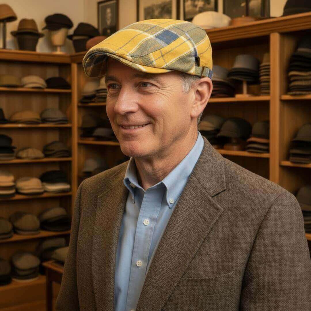 Elmont | Cotton Tartan Flat Cap