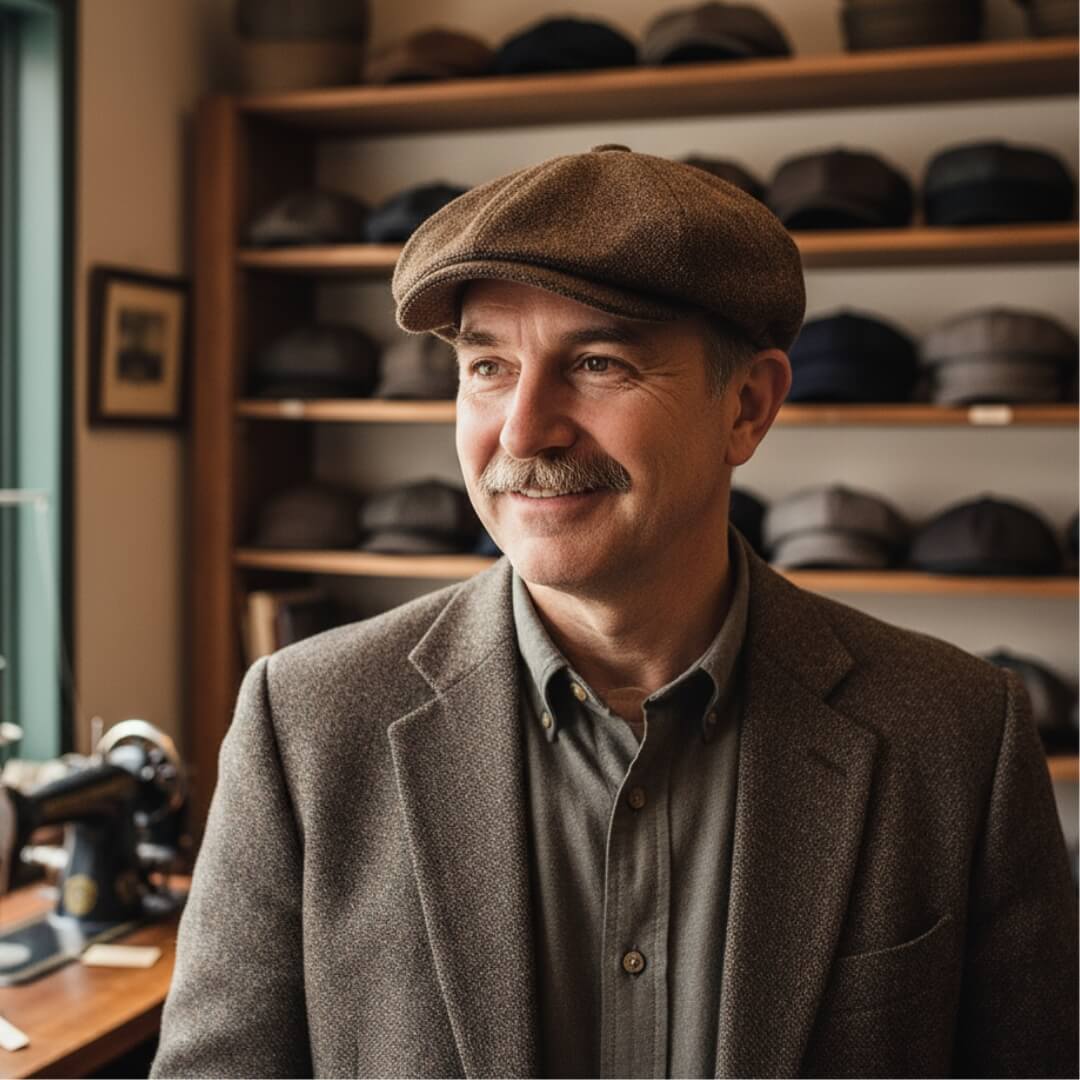 Elmont | Linen-Cotton Flat Cap