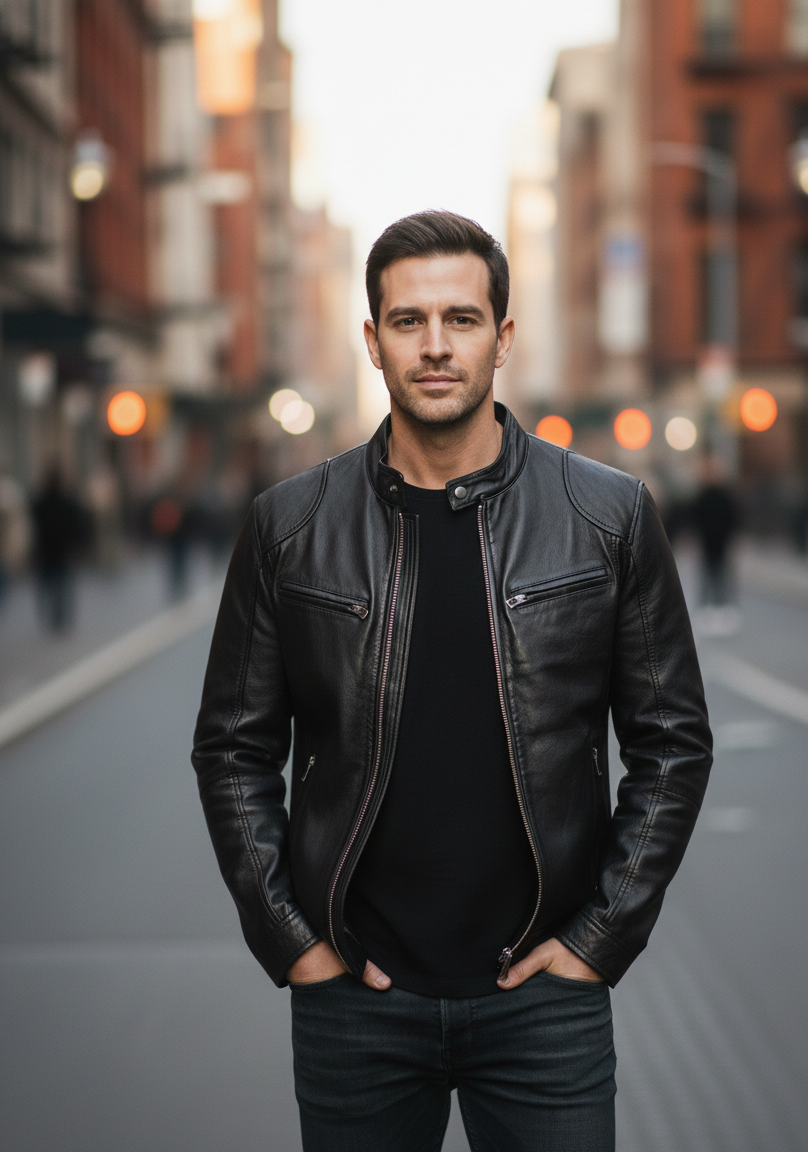 Elmont | Men's Faux Leather Jacket