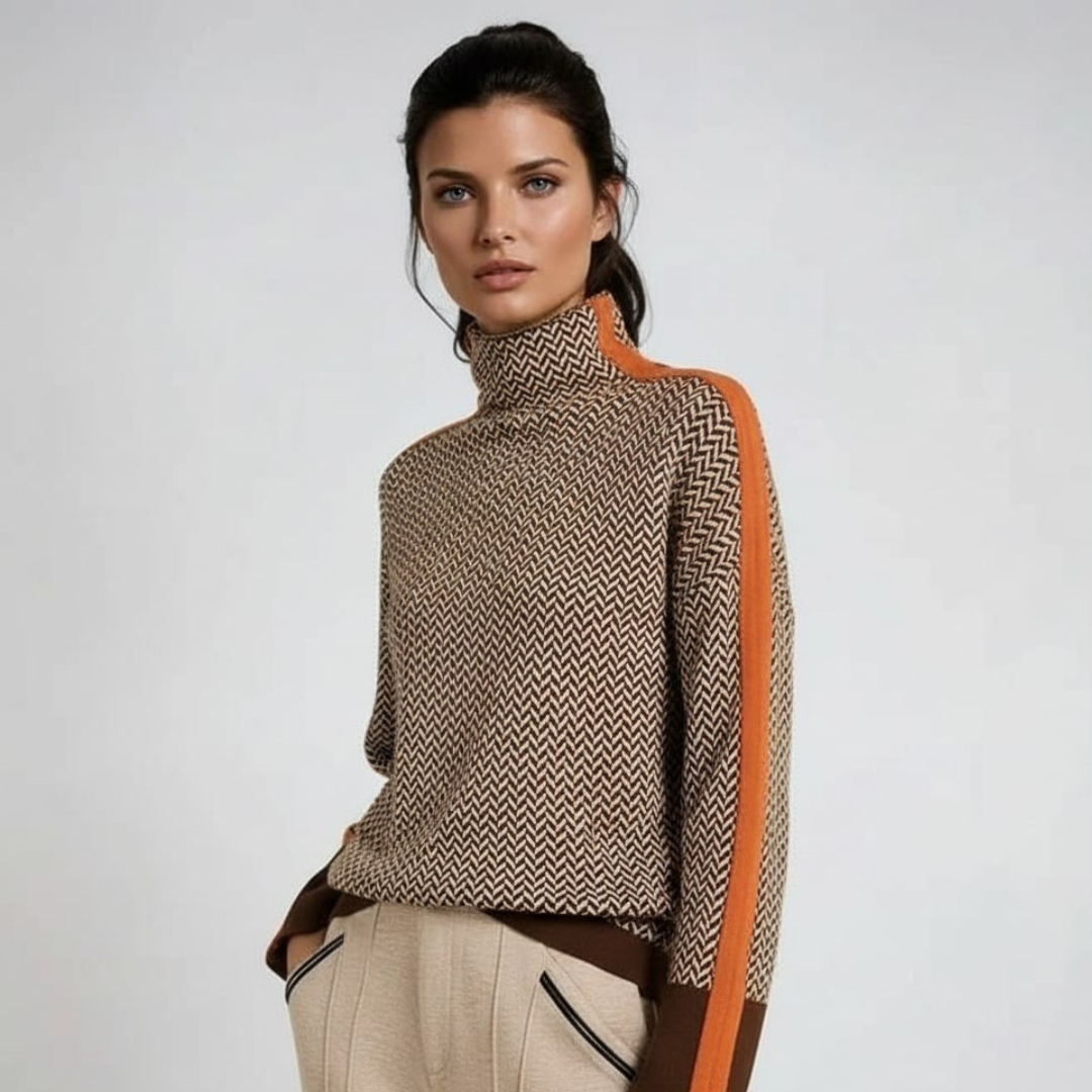 Elmont | Striped Turtleneck Sweater