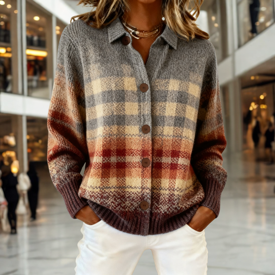 Elmont | Soft Checkered Knit Sweater