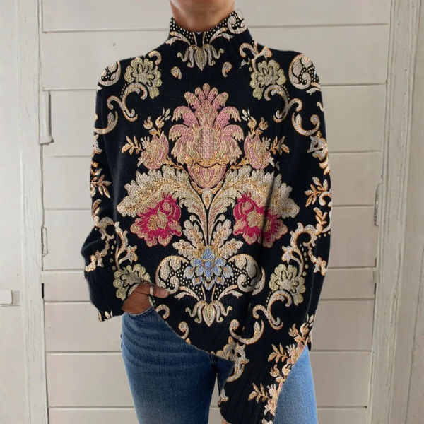 Elmont | Vintage Floral Knit Sweater