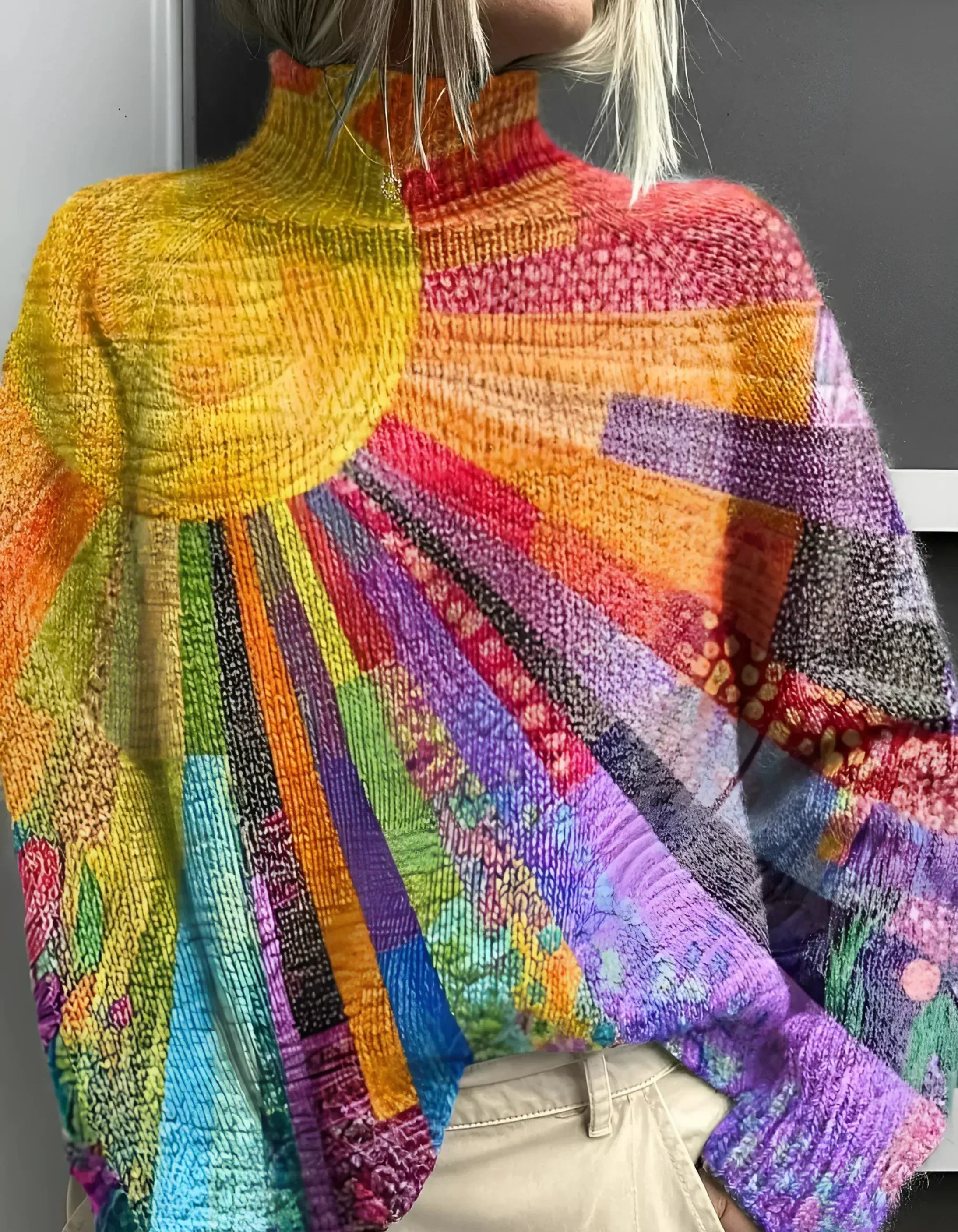 Elmont | Colourful Turtleneck Sweater