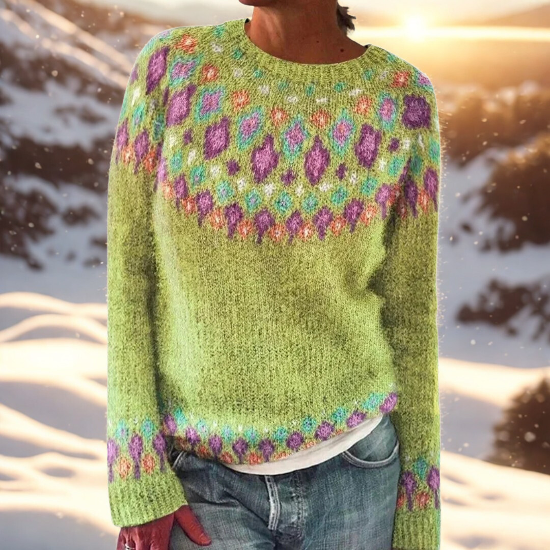 Elmont | Wool-Blend Fair Isle Crewneck Sweater