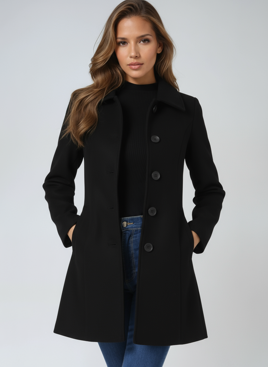 Elmont | Button-Front Flared Jacket