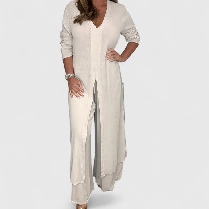 M&H | Two-Piece Set with Wide-Leg Pants