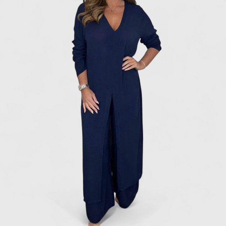 M&H | Two-Piece Set with Wide-Leg Pants