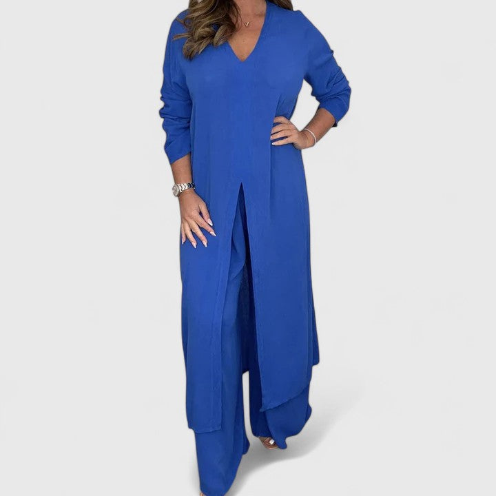 M&H | Two-Piece Set with Wide-Leg Pants