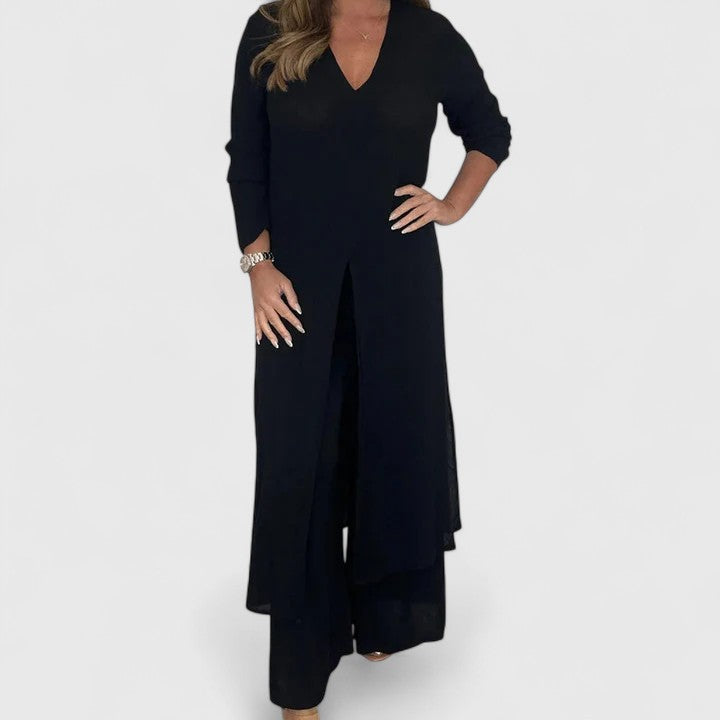 M&H | Two-Piece Set with Wide-Leg Pants