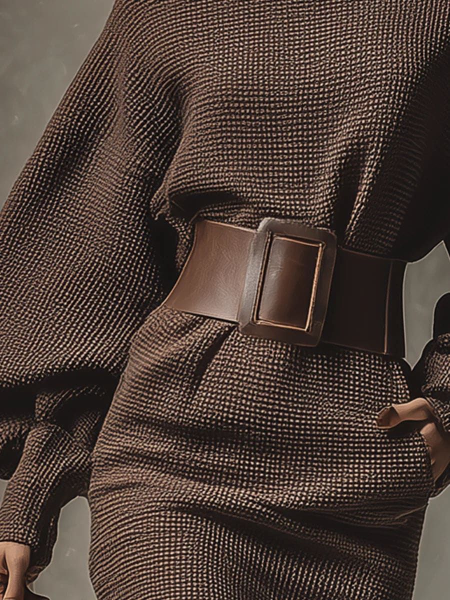 Elmont | Belted Knit Mini Dress